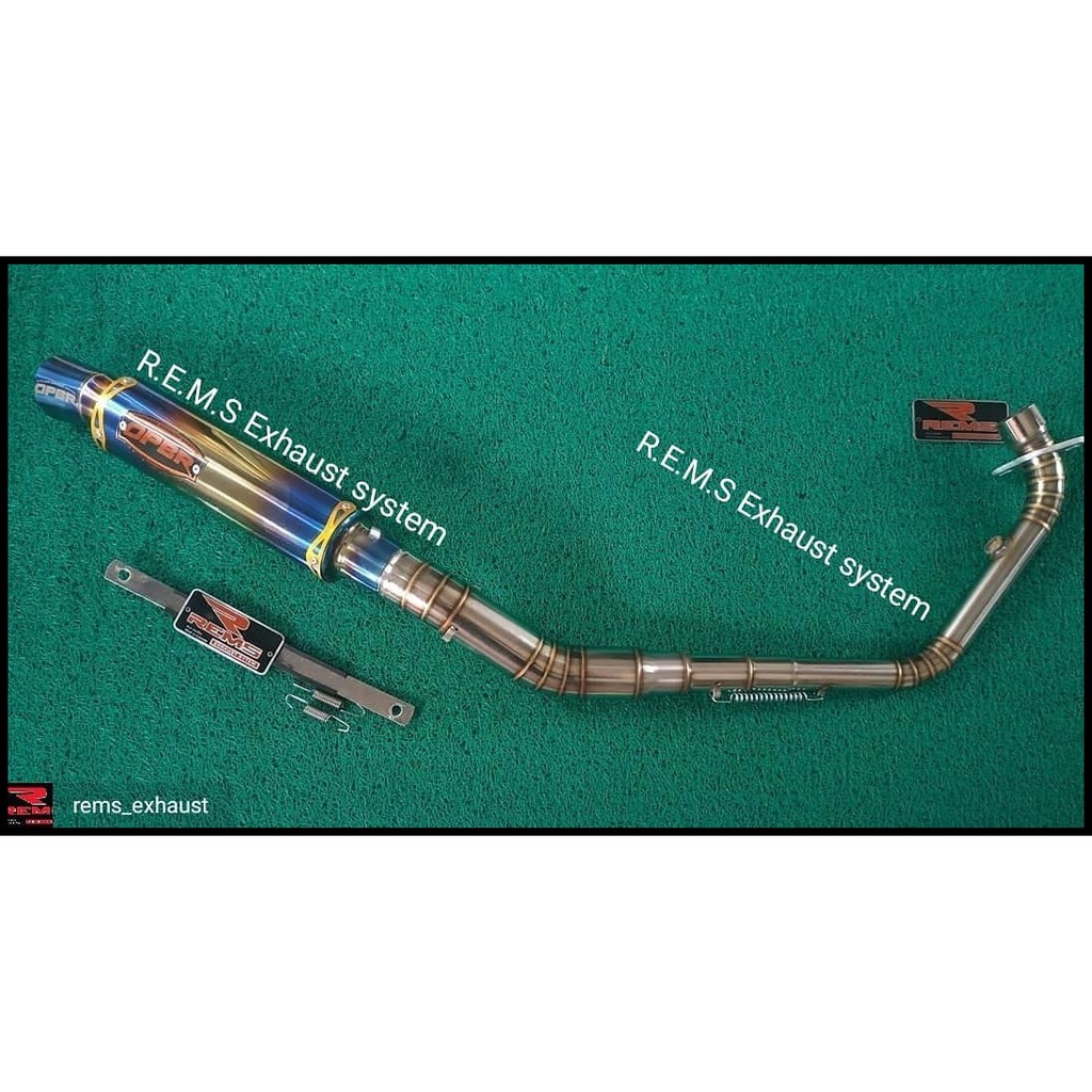 Knalpot OPBR Bluemoonn stainles-Cbr 150- R15 v3- Sonic 150-MX king- GSX R150-Fu - R15- Cbr