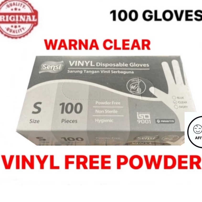 Sarung Tangan Sensi Vinyl Free Powder