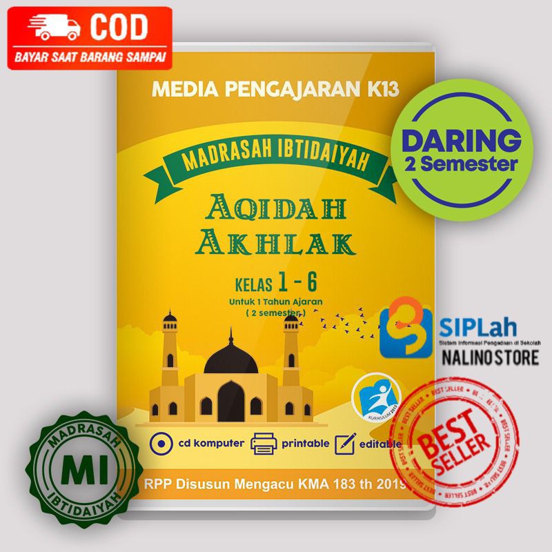 Cd Rpp 1 Lembar Mi Aqidah Akhlak Rpp Daring Dan Luring 2 Semester K13 Revisi Terbaru Shopee Indonesia