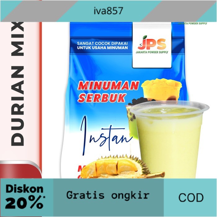 

PROMO Bubuk Minuman Durian Mix Powder Instan JPS Gula GRATIS ONGKIR