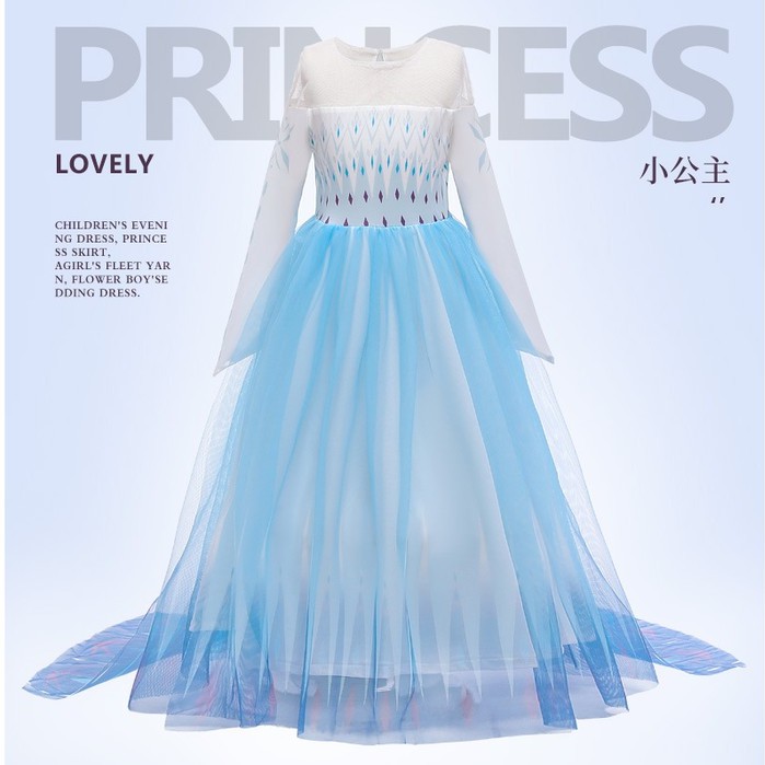 [YOMIKA] Disney Frozen 2 Costume Dress Kids Girl's Elsa Queen Cosplay Raya Party Princess Dress