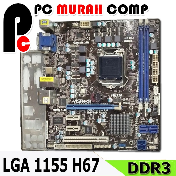 MOBO MOTHERBOARD Intel LGA 1155 H67M HDMI Asrock