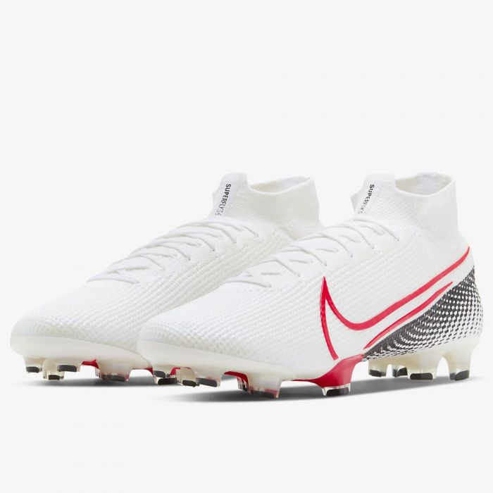 Sepatu Bola - Nike Mercurial Superfly 7 Elite FG - White/Laser Crimson - Original 1000% Resmi Store