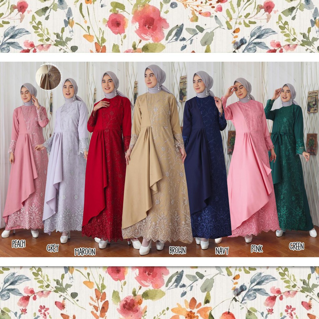 GAMIS BURKAT MAFAZA ADA JUMBO GAMIS BRUKAT GAMIS BROKAT