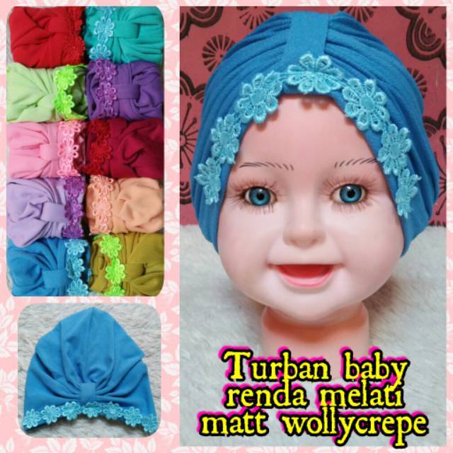 Turban Simple Renda | Renda Ciput Anak | Turban Bayi dan Anak | Alus Collection | BISA C.O.D