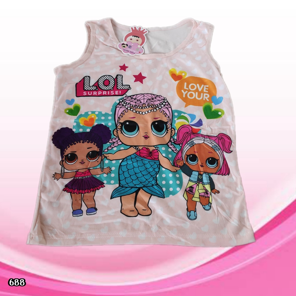 J688 | SINGLET TANKTOP ANAK MOTIF LOL | KAOS SINGLET ANAK TANGTOP