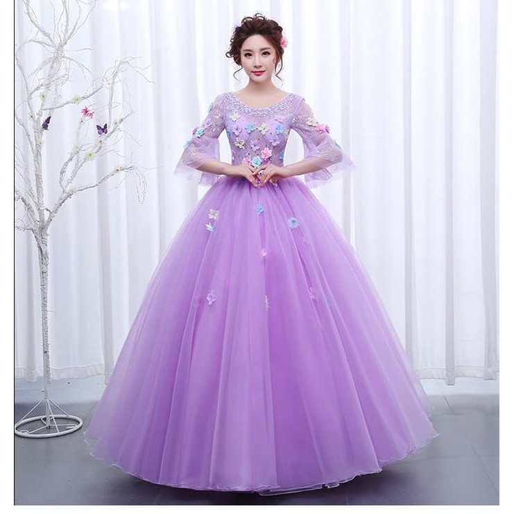 Gaun Pengantin 0790718 Ungu Wedding Dress Wedding Gown