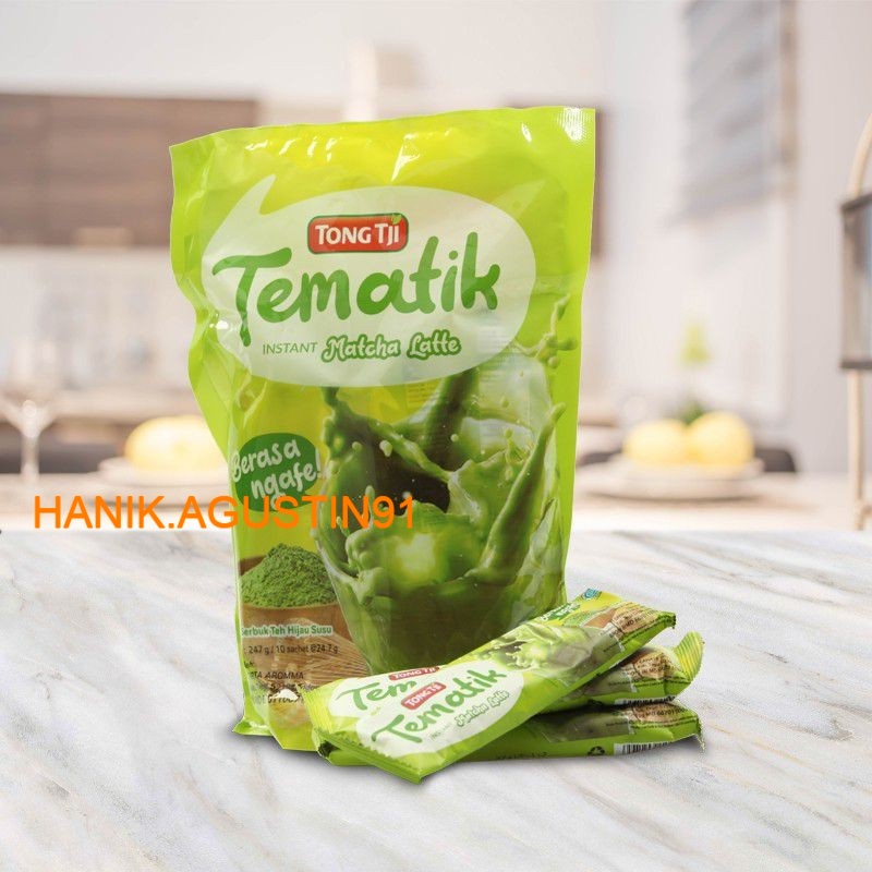 

Tong Tji Tematik Matcha Latte Instant Pouch / Teh Tong Tji Tematik / Teh Hijau