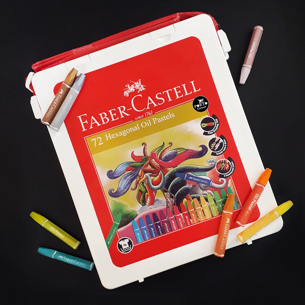 

Faber Castell Hexagonal Oil Pastel Crayon 72 Colours Color Krayon Warna