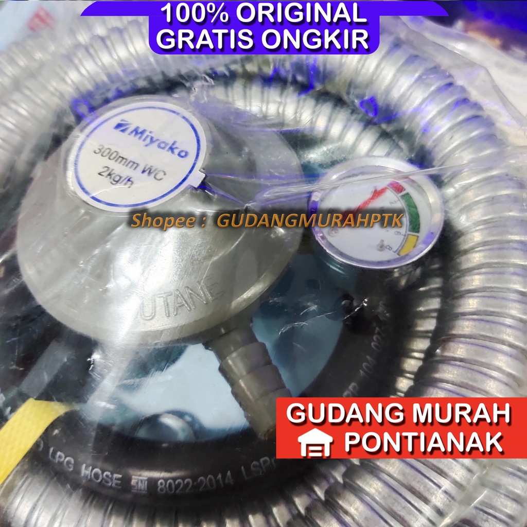 Selang Gas Miyako Regulator Besar Paket RMS 107 Aman dan Lengkap cincin gas