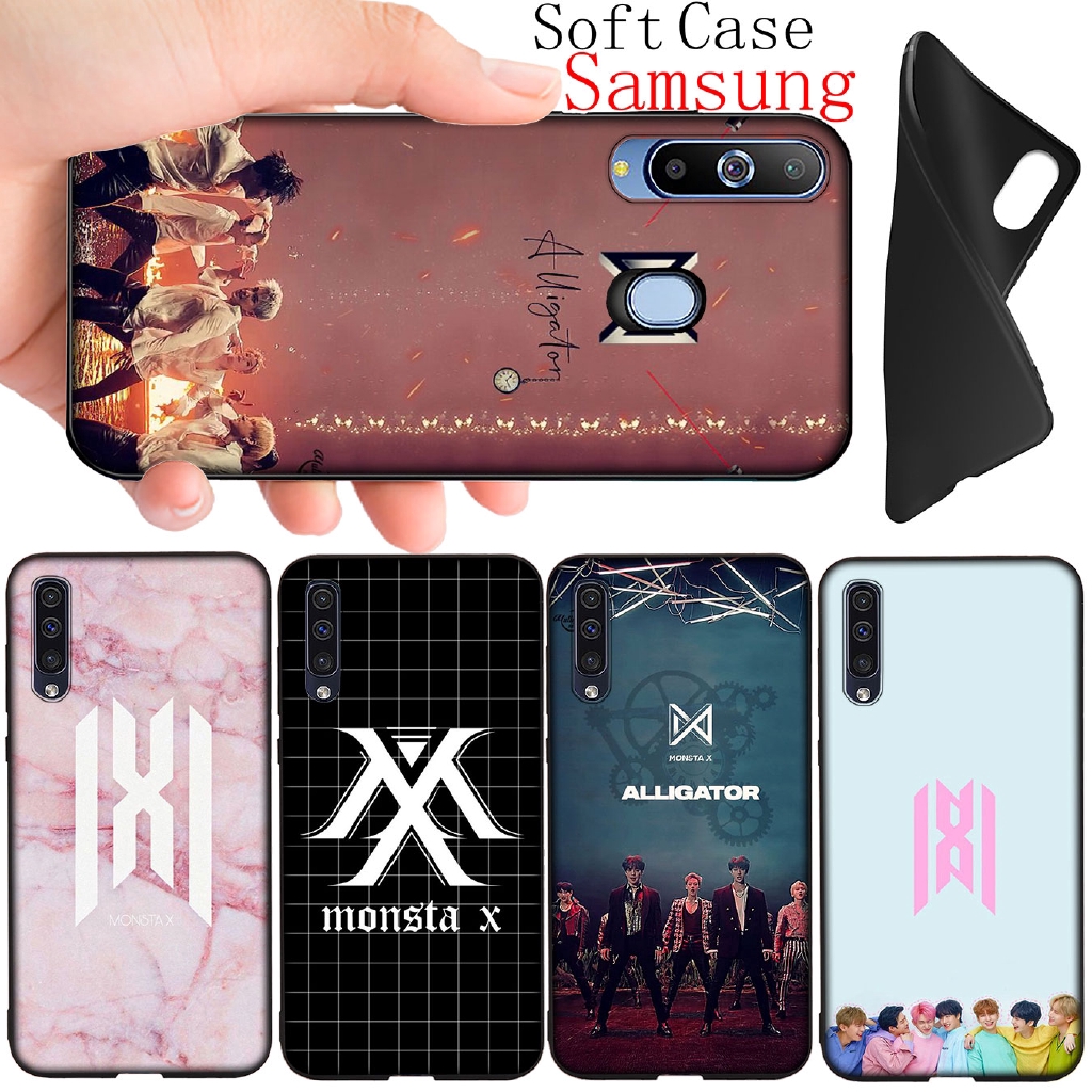Samsung Galaxy A50 A40 A30 A20 A10 A50S A40S A30S A20S A10S Soft Black Phone Case Monsta X Kpop MonstaX