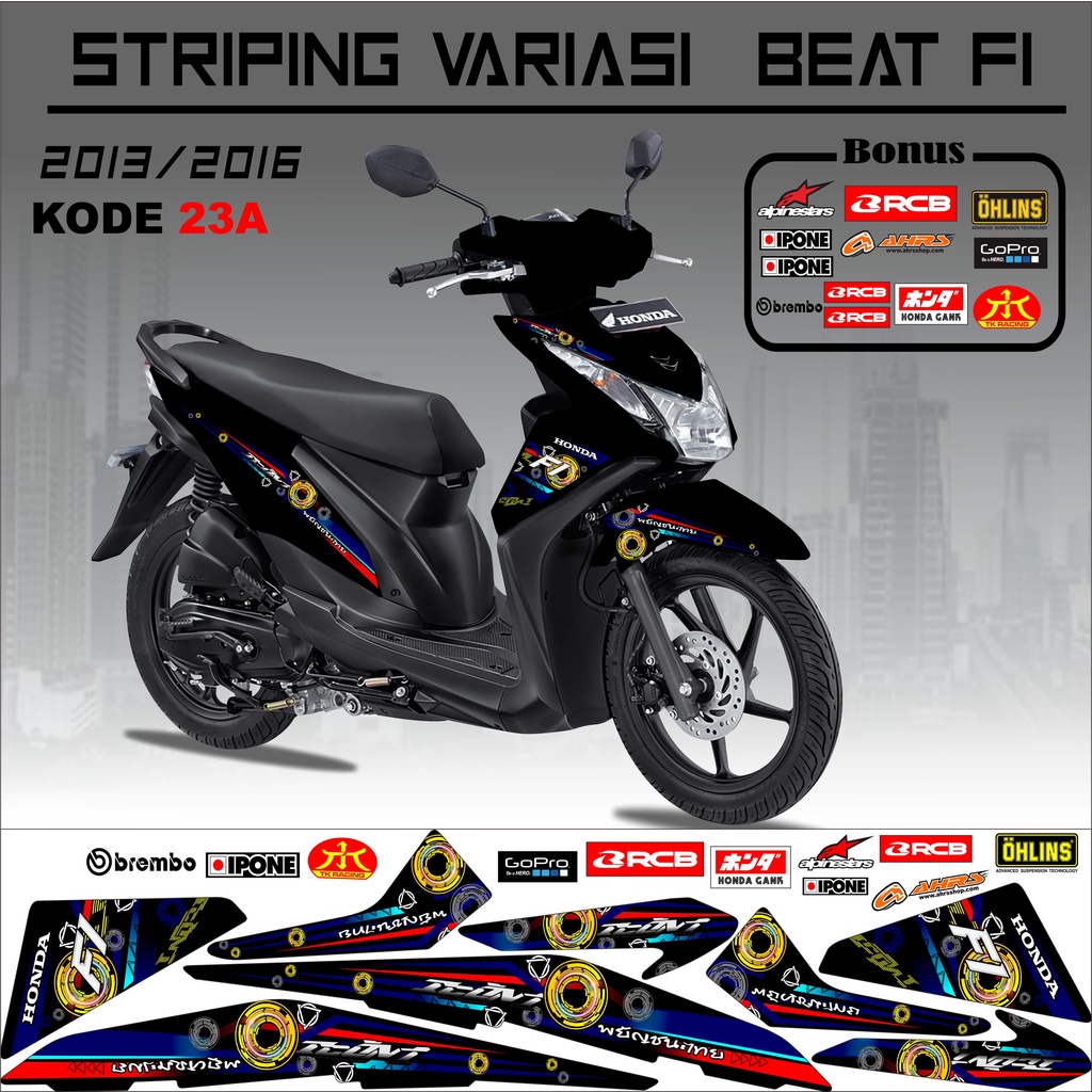 Striping Beat Variasi Stiker Beat Kode 23