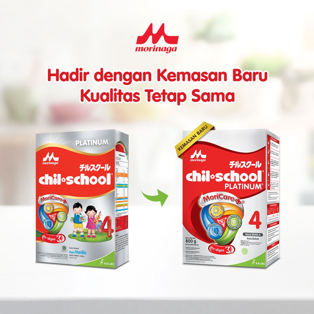 CHILSCHOOL PLATINUM MORICARE TAHAP 4 (USIA 3-12 TAHUN) / 800GR