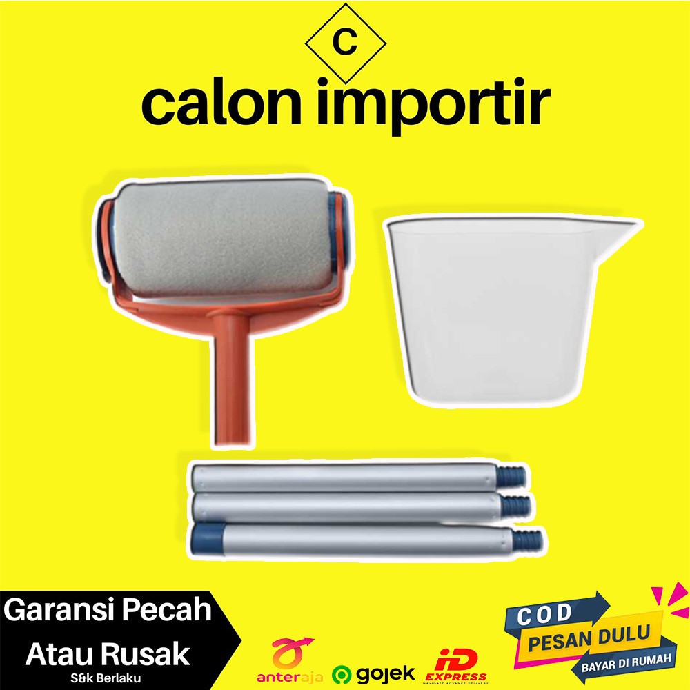 Roller Roll Rol Kuas Cat Tembok Pintar Redill Isi Kedalamnya Anti Tumpah Stik Tongkat Panjang 70cm
