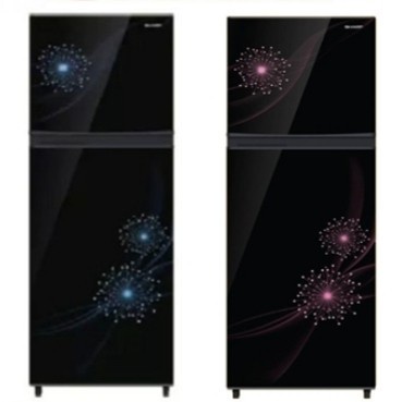 SHARP KULKAS 2 PINTU 205 LITER SHINE MAGNEGLASS SERIES SJ-237MG-DP/DB