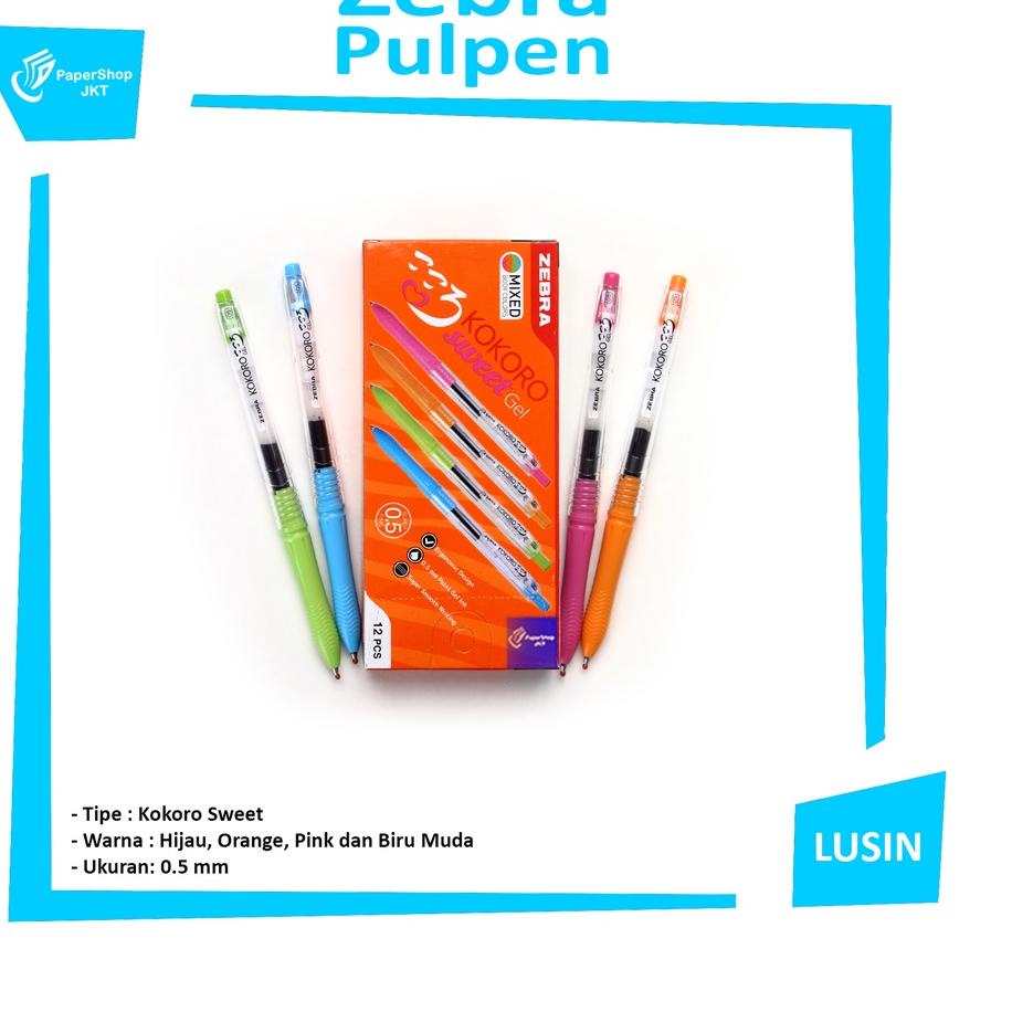 

LUSIN Pulpen Gel Zebra Kokoro 0.5 ..