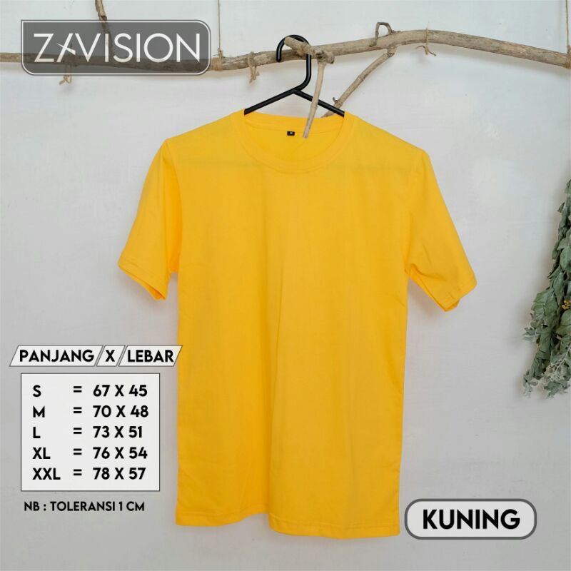 KAOS POLOS COTTON COMBED 30s PREMIUM KUNING #kaospolos #combedpremium