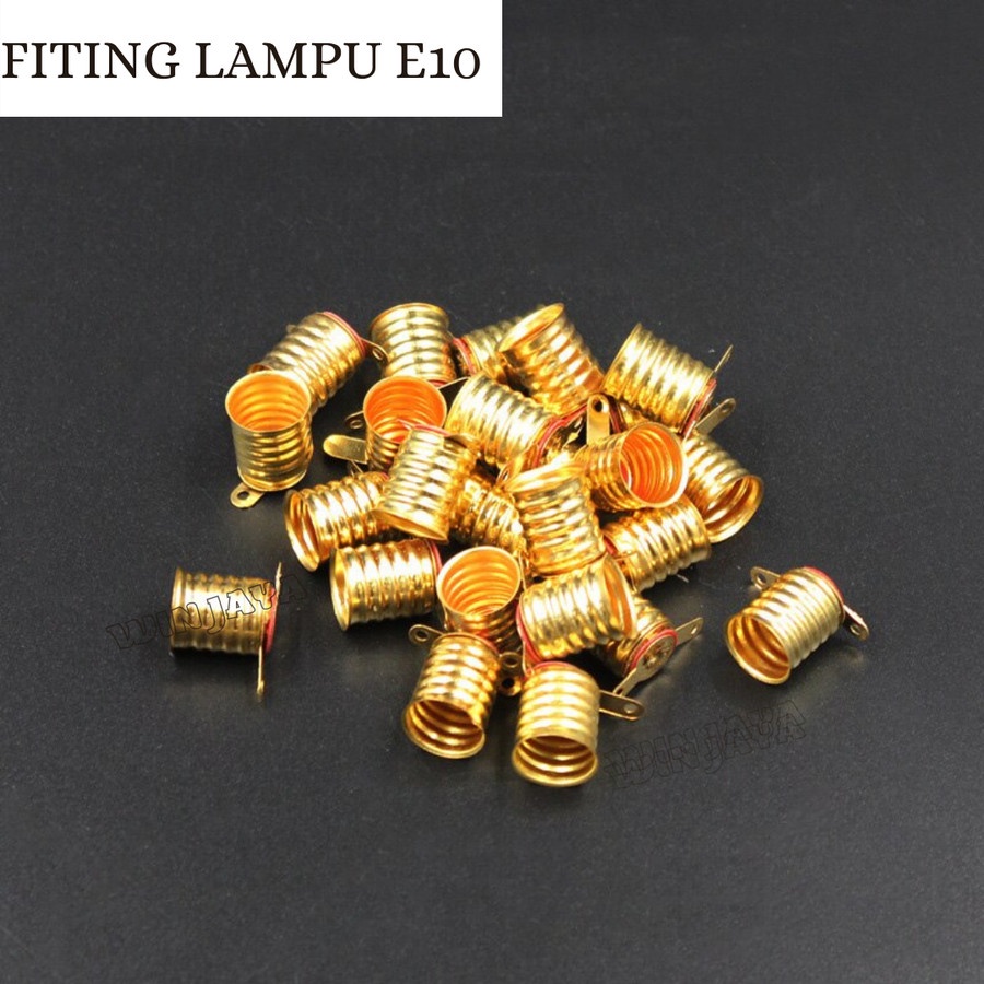 FITING LAMPU BOHLAM DOP E10 FITTING LAMPU PRAKTEK DRAT KUNINGAN