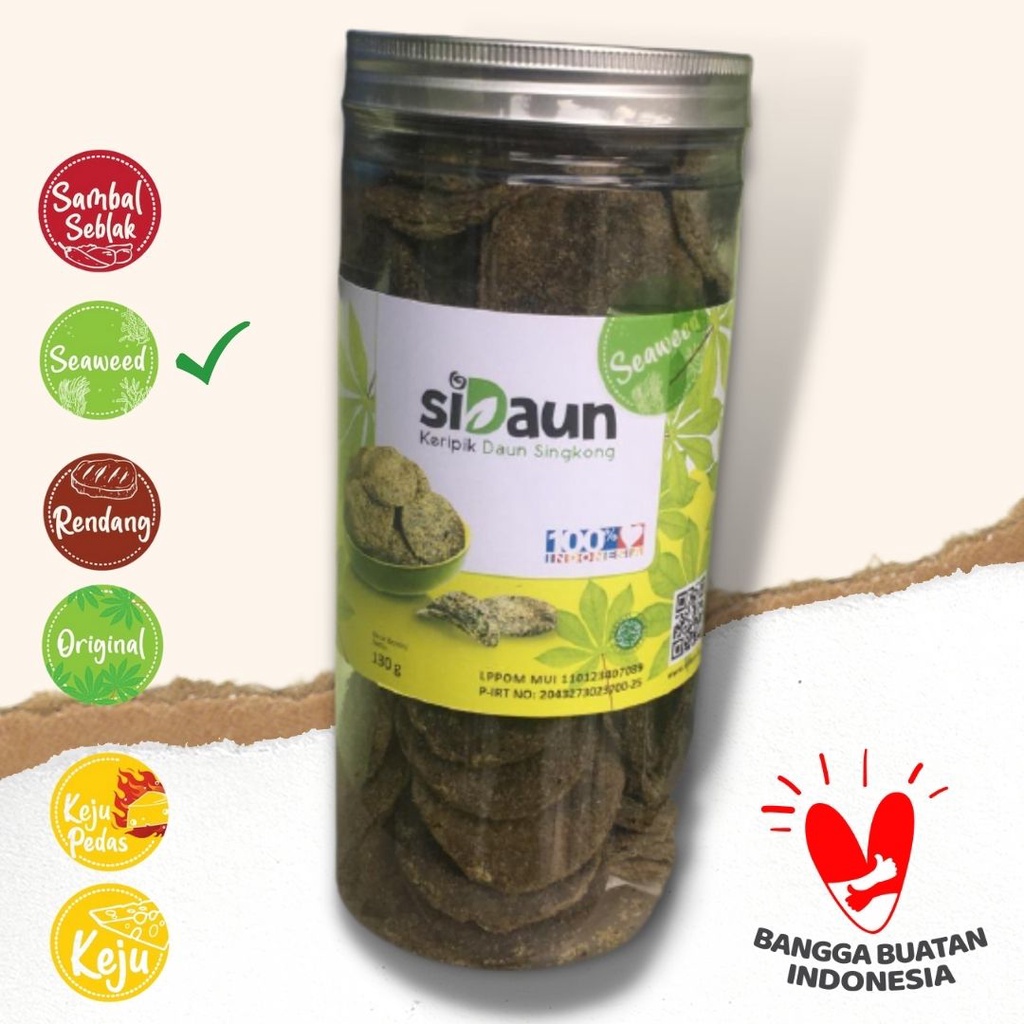 

SiDaun KERIPIK DAUN SINGKONG Garing Crispy 165g