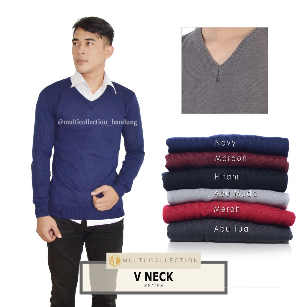 V NECK SWEATER baju rajut pria sweater rajut pria 