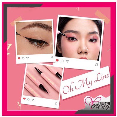 DOMMO - D8093 PINKFLASH E01 OhMyPen Eyeliner Pen Waterproof - Black