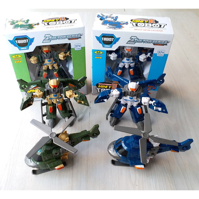 MAINAN TOBOT MINI Y SERI II HIJAU DAN BIRU ROBOT TRANSFORMER 2IN1