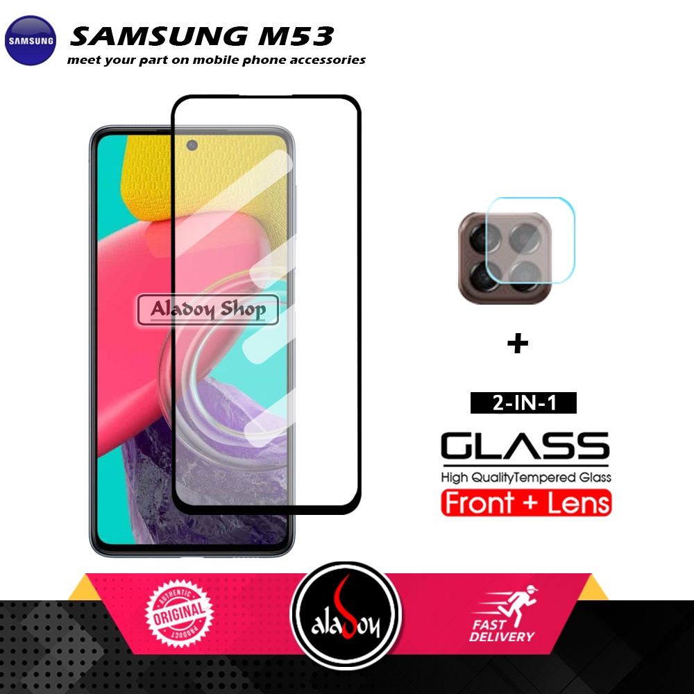 PAKET Tempered Glass Layar Samsung M53 2022 Free Tempered Glass Camera