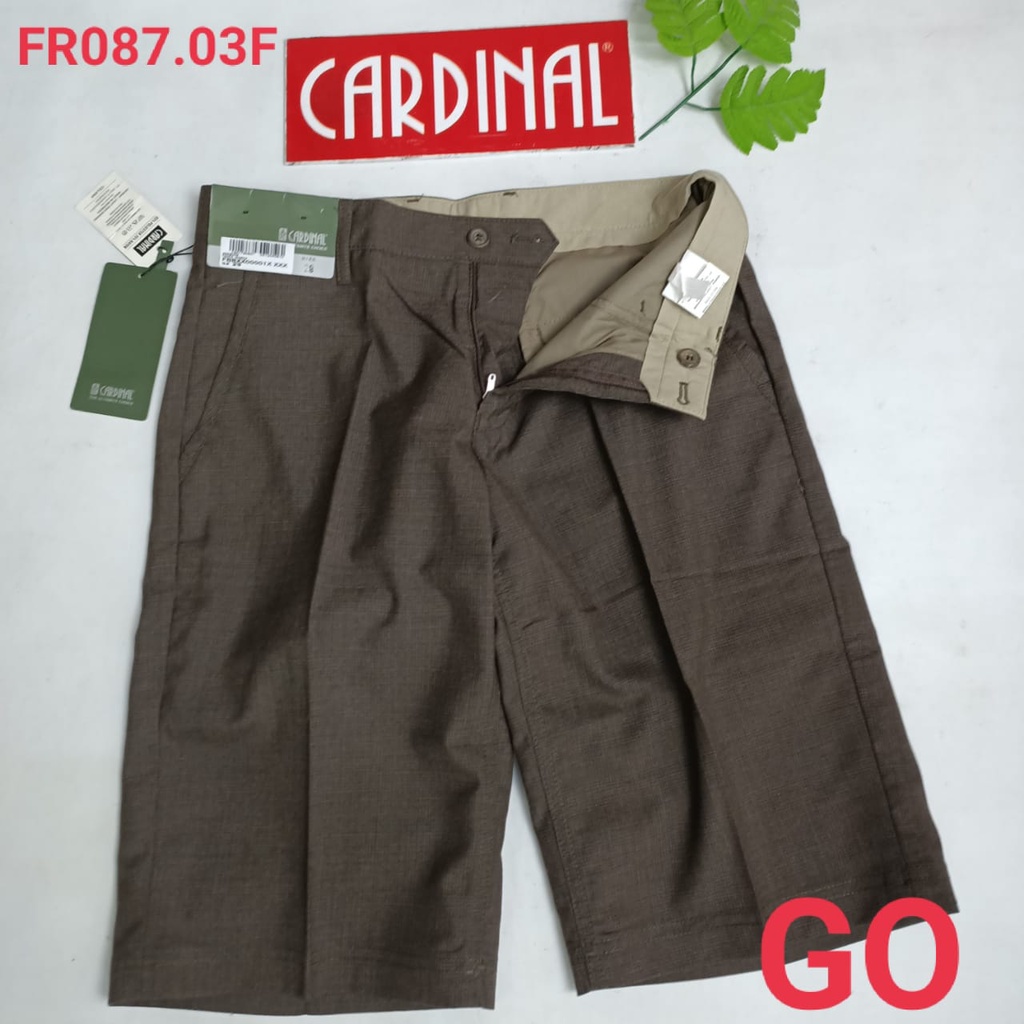 gof 29 CARDINAL FBBXX Celana Pendek Polos Stretch Kotak Motif Original Celana Santai