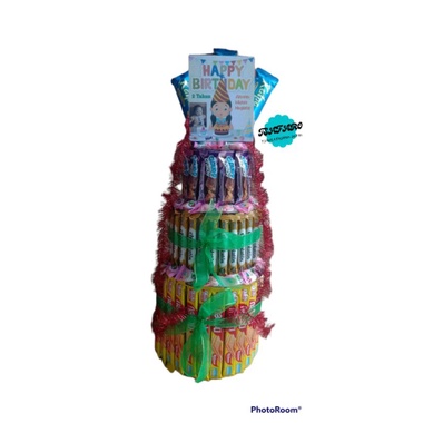 TERMURAH Snack Tar Susun 3 Tarik Uang 2 Ribu 20 Lembar/Kado Ulang Tahun/Kado Anak/Snack Tower/Kado Unik/Kado Terbaru/Kado Terkini/Kado Lucu/Kado Imut/Kado Mirip Kue.