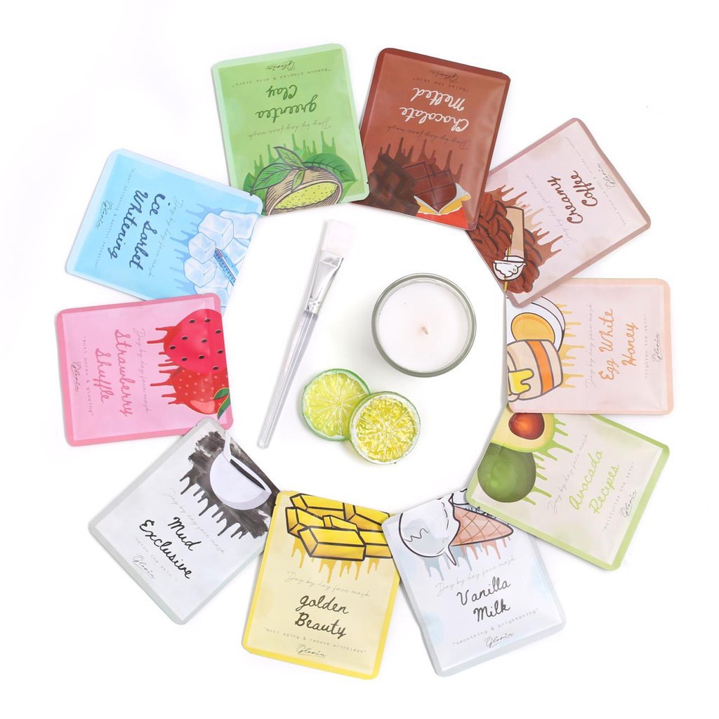 Lea Gloria Masker Wajah 20 Gram / Lea Gloria Face Mask / Masker Wajah Bubuk 20 Gram Lea Gloria 01