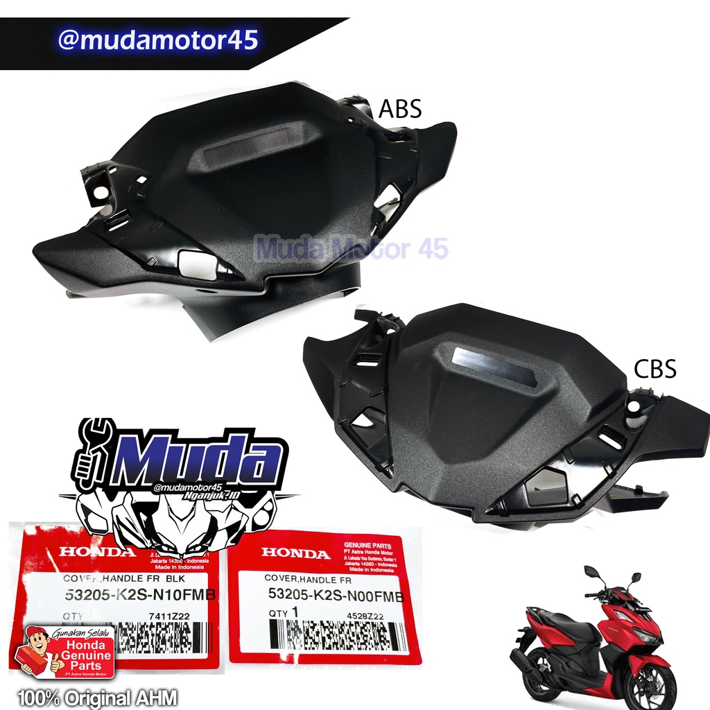 BATOK DEPAN VARIO 160 TIPE CBS DAN ABS 53205-K2S-N00FMB-N10FMB 53290 TOTOK VISOR COVER STANG STIR CO