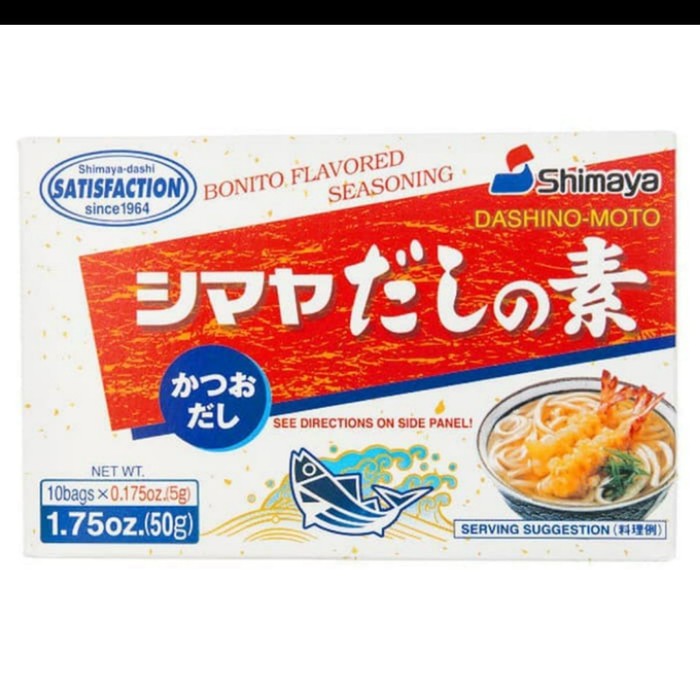 

Jual Shimaya Dashi No Moto 50gr ( 10 x 5 gr ) / Kaldu ikan bonito jepang - Shimaya 50gr Murah
