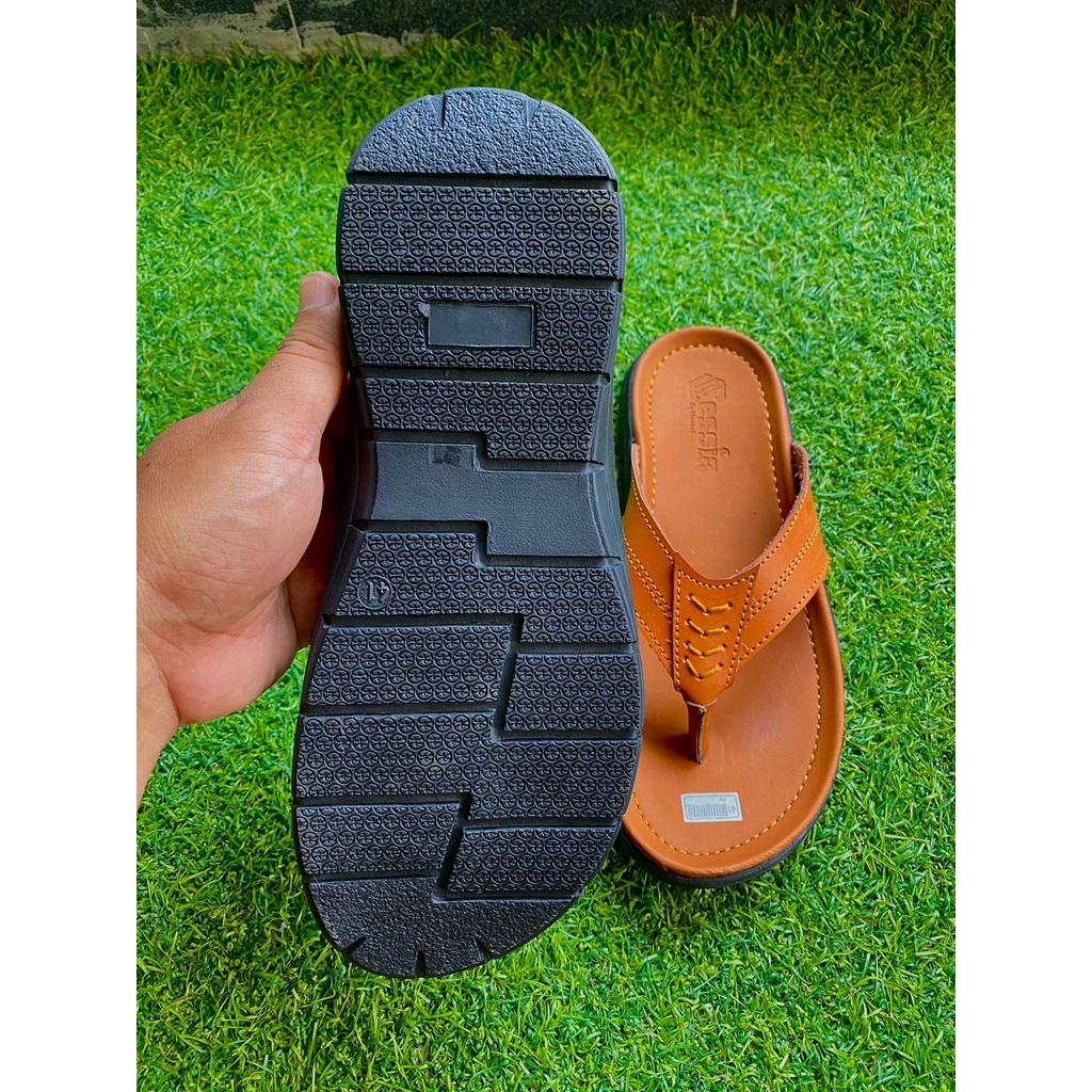 Sandal Cowok Jepit Bahan Kulit Asli Sc05