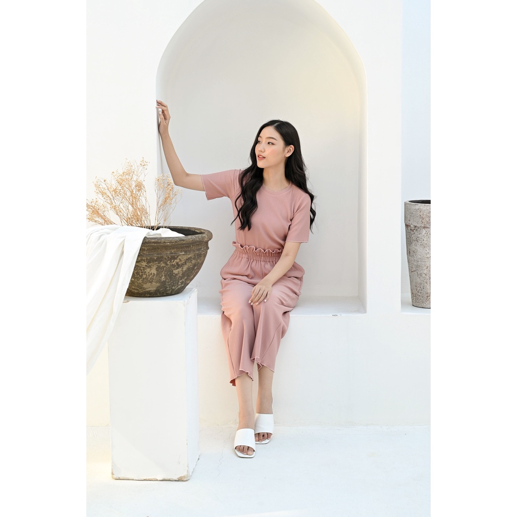 SURRELL - Iris Rib Longpants Set - 4 colors &amp; 3 size | Pakaian Wanita