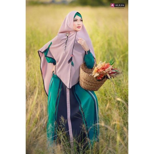 Set Syari Aulia Haflani Peacock Green