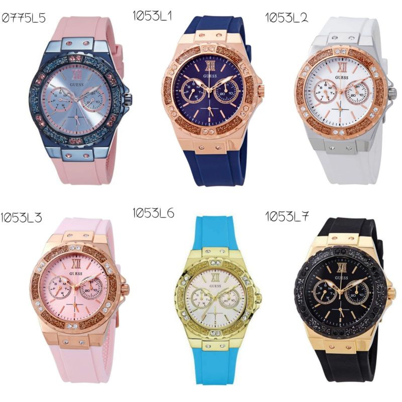 JAM TANGAN PRIA WANITA | RANTAI | KULIT | KARET | MURAH | - GUESS W0775L5 / W1053L1 /W1053L2/W1053L3