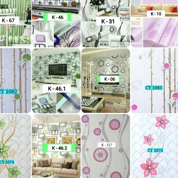 ZOW Wallpaper Sticker Dinding  Motif 3d LARIS