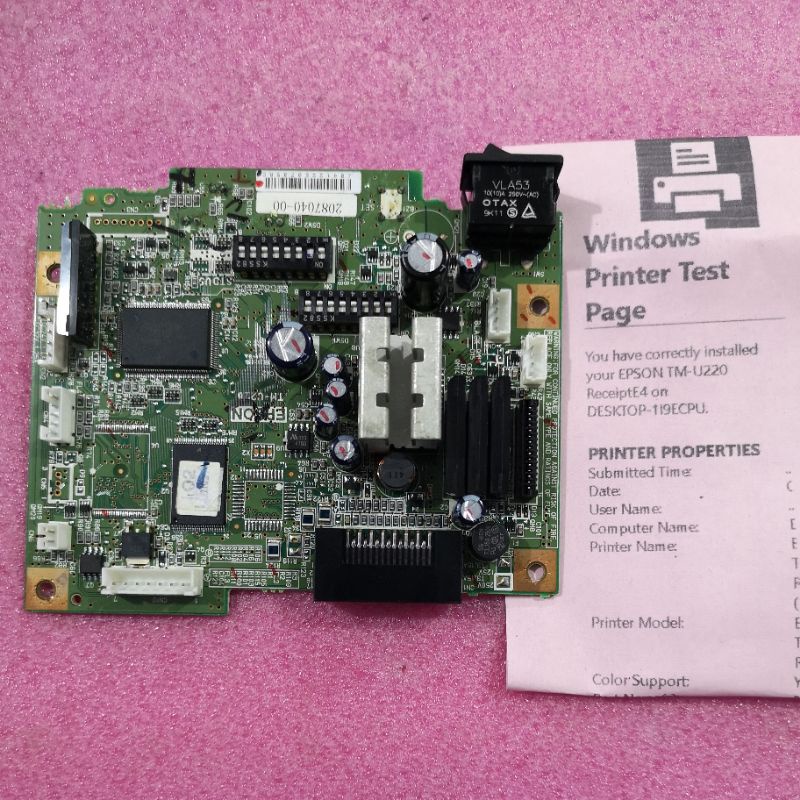 Mainboard Printer TM-U220D Logic Board TM-U220B TM-U220A Mother Board Printer Kasir Epson TMU 220