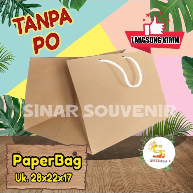 

PAPER BAG / TAS KERTAS MUAT BENTO DAN KOTAK NASI CUSTOM UK 28X22X25