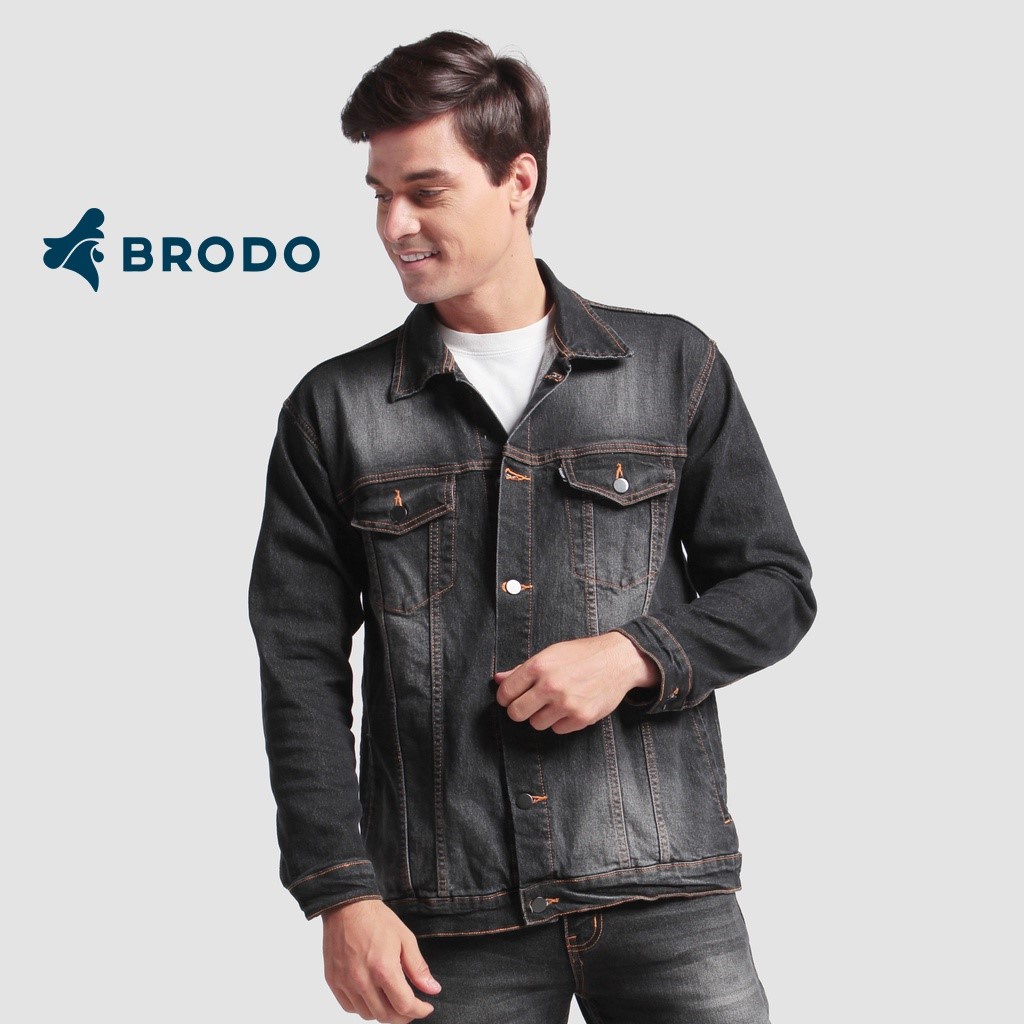 JAKET PRIA KEREN ORIGINAL BRODO - JACKET JEANS DENIM COWO