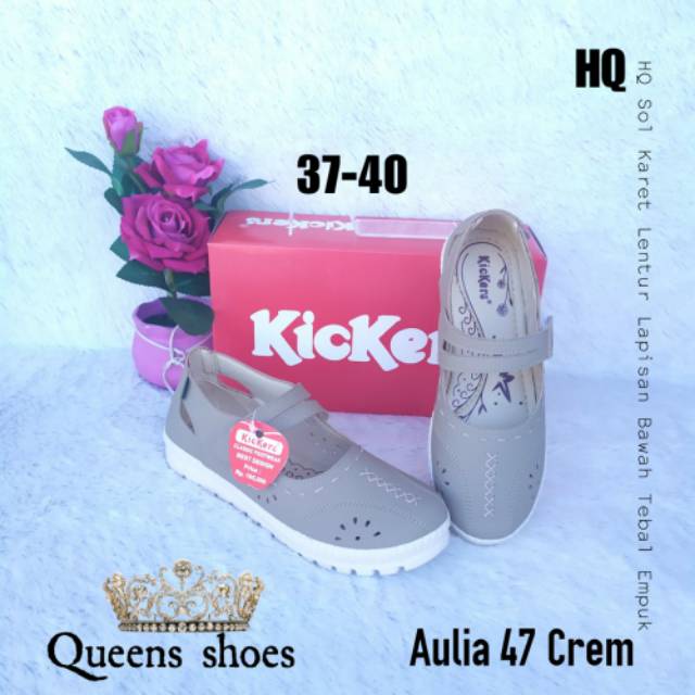 Sepatu flat laser kickers wanita C006