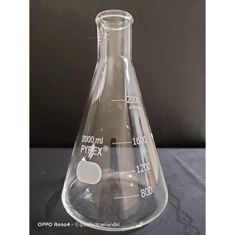 Erlenmeyer 2000ml Pyrex / Erlenmeyer Flask / Labu Erlenmeyer Pyrex
