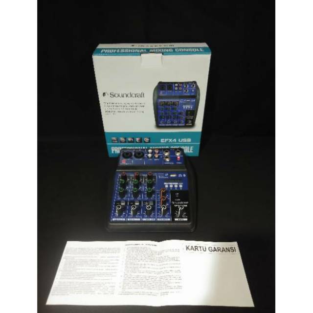 MIXER AUDIO SOUNDCRAFT EFX4/EFX 4
4CHANNEL USB BLUETOOTH