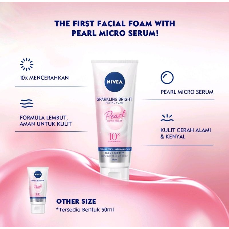 NIVEA Sparkling Bright Whitening Facial Foam 100ml