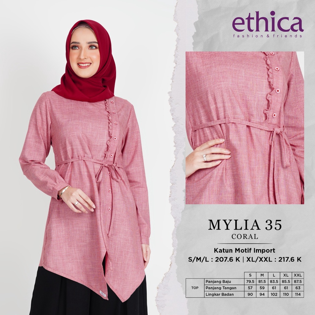 TUNIK TERBARU 2021 ETHICA MYLIA 35 CORAL