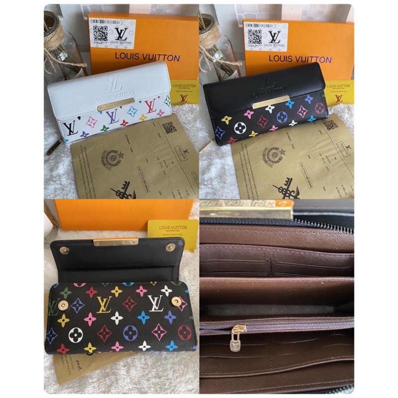 TAS ORDINARY DOMPET WALLET LV MULTICOLOR FREE BOX PAPERBAG