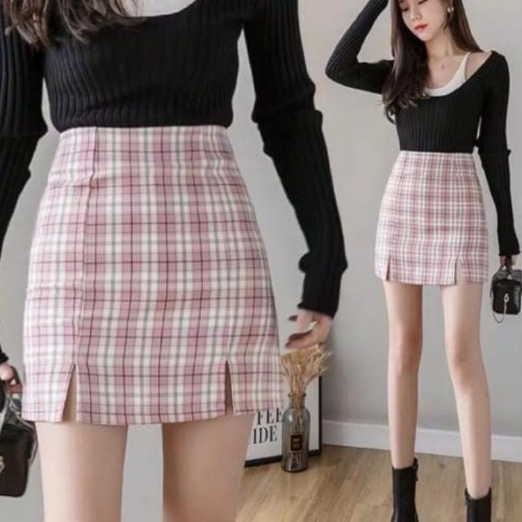 Rok Kotak Aline | KOREAN MINI SKIRT SQUARE /rok pendek mini/Korean Mini Skrit/Rok mini/Fashion Korea