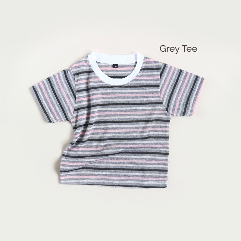 Baju Kaos Oblong Anak Laki Laki Perempuan Bayi Balita Murah Salur / Kaos Anak Laki Laki Stripe Tee