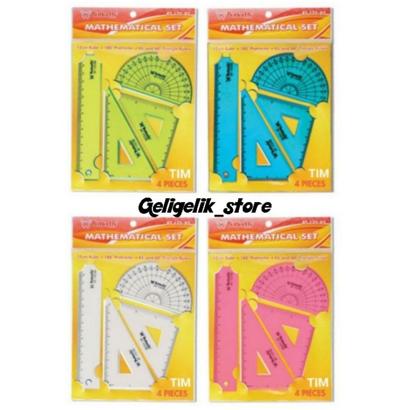 

PENGGARIS SET BUTTERFLY BT-172-05 / GARISAN SEGITIGA BUSUR MISTAR