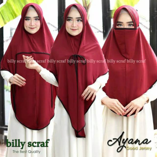 Hijab Dewasa || Bergo 3in1 Ayana || Bergo semi Jumbo || SHARMILLA KHIMAR